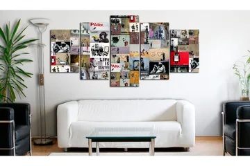 Tavla Art Of Collage Banksy Iv 100x50 - Artgeist sp. z o. o. - Inredning & dekor - Tavlor & konst - Canvastavla