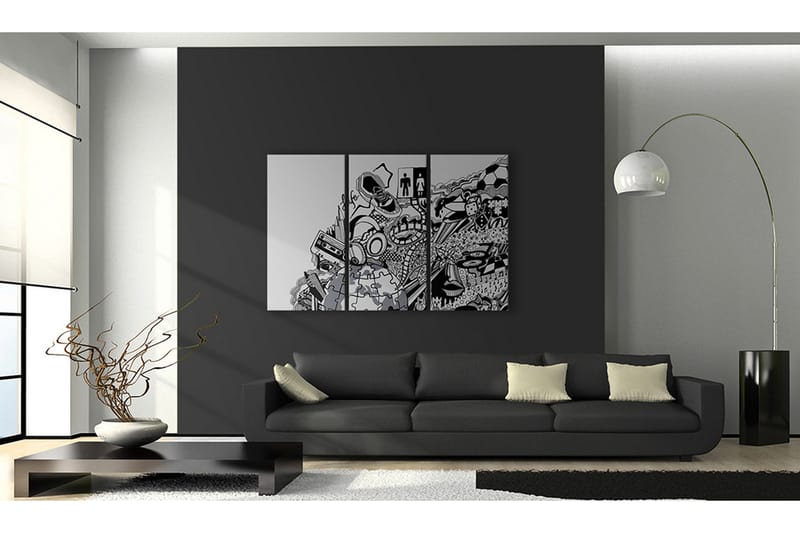 Tavla Artistic mess triptych 90x60 - Artgeist sp. z o. o. - Inredning & dekor - Tavlor & konst - Canvastavla