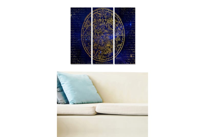 Tavla Astrology 3-Pack Flerfärgad 20X50 - 20x50 cm - Canvastavla