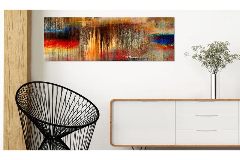 Tavla Autumn Rain 150X50 Flerfärgad|Gul|Orange Abstrakt - Artgeist sp. z o. o. - Inredning & dekor - Tavlor & konst - Canvastavla