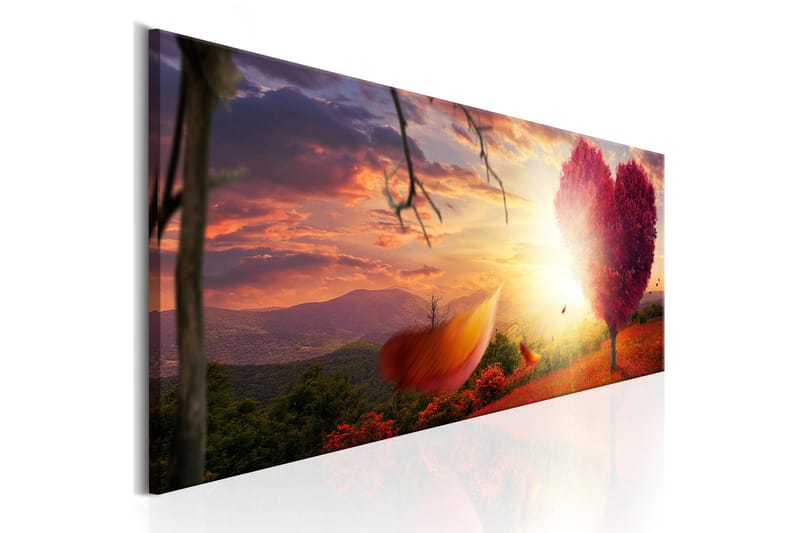Tavla Autumnal Heart 135X45 Flerfärgad - Artgeist sp. z o. o. - Inredning & dekor - Tavlor & konst - Canvastavla