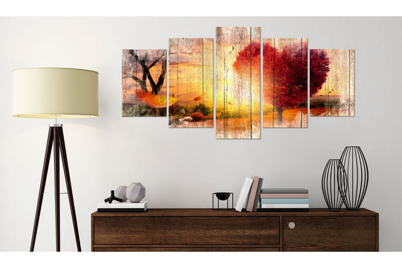 Tavla Autumnal Love 100X50 Orange|Flerfärgad - Artgeist sp. z o. o. - Inredning & dekor - Tavlor & konst - Canvastavla