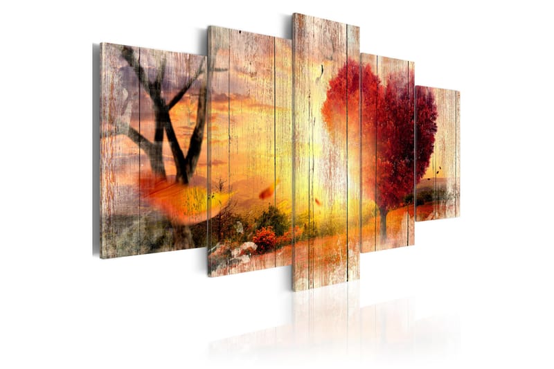 Tavla Autumnal Love 100X50 Orange|Flerfärgad - Artgeist sp. z o. o. - Inredning & dekor - Tavlor & konst - Canvastavla