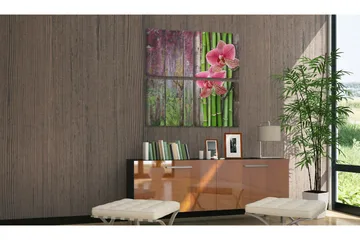 Tavla Bambu och orkidé 60x60 - Artgeist sp. z o. o. - Inredning & dekor - Tavlor & konst - Canvastavla