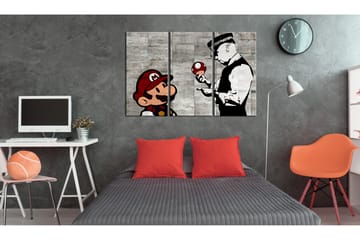 Tavla Banksy Mario Bros 90x60 - Artgeist sp. z o. o. - Inredning & dekor - Tavlor & konst - Canvastavla