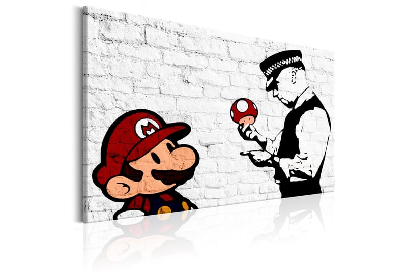 Tavla Banksy on Brick 120x80 - Artgeist sp. z o. o. - Inredning & dekor - Tavlor & konst - Canvastavla