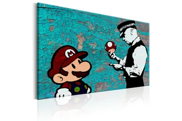 Tavla Banksy on Wood 120x80 - Artgeist sp. z o. o. - Inredning & dekor - Tavlor & konst - Canvastavla