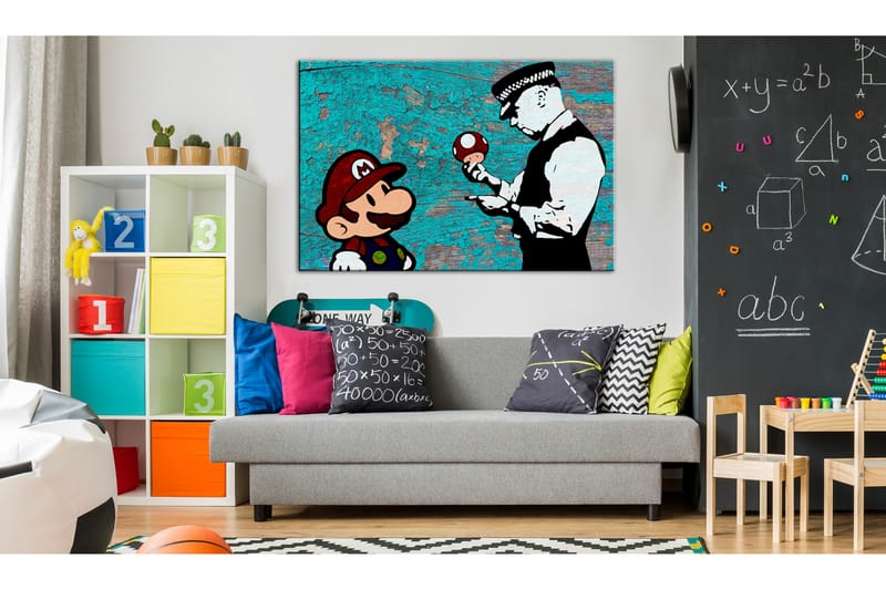 TAVLA Banksy on Wood 120x80 - Artgeist sp. z o. o. - Inredning & dekor - Tavlor & konst - Canvastavla