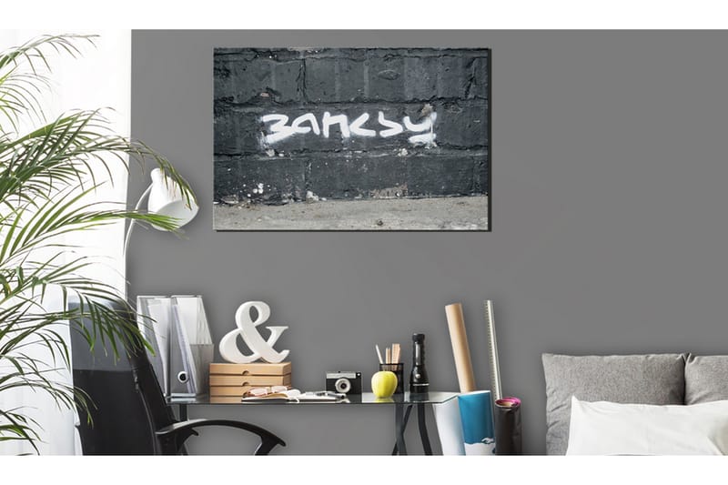 TAVLA Banksy Signature 120x80 - Artgeist sp. z o. o. - Inredning & dekor - Tavlor & konst - Canvastavla