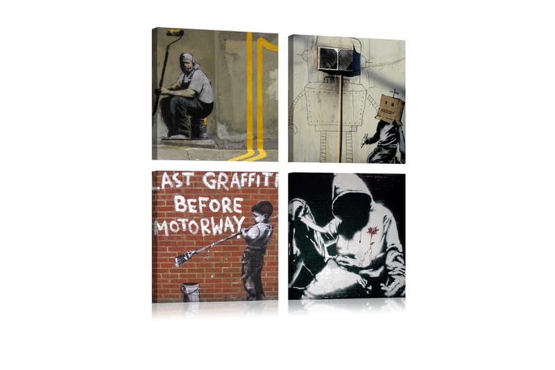 TAVLA Banksy Street Art 60x60 - Artgeist sp. z o. o. - Inredning & dekor - Tavlor & konst - Canvastavla