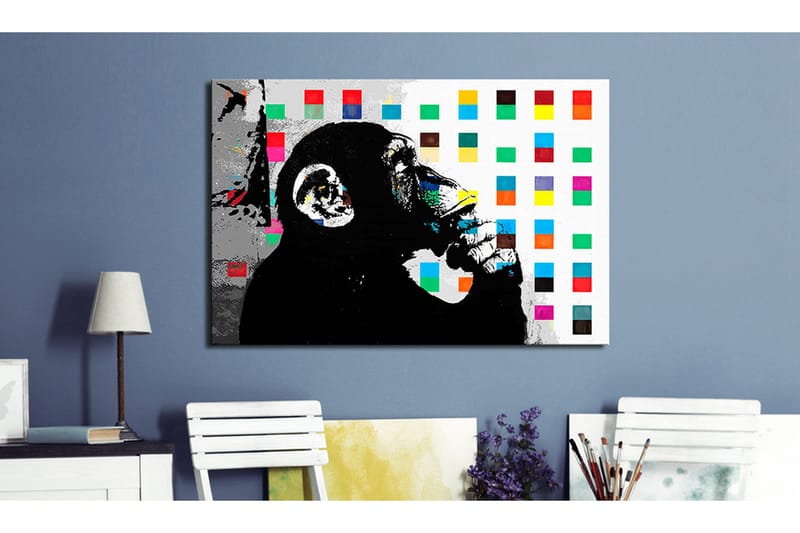 TAVLA Banksy The Thinker Monkey 120x80, Artgeist sp. z o. o.