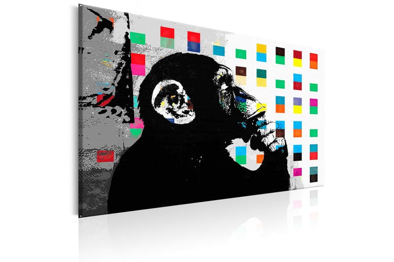 Tavla Banksy The Thinker Monkey 60x40 - Artgeist sp. z o. o. - Inredning & dekor - Tavlor & konst - Canvastavla