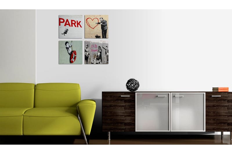 Tavla Banksy Urban Inspiration 80x80 - Artgeist sp. z o. o. - Inredning & dekor - Tavlor & konst - Canvastavla