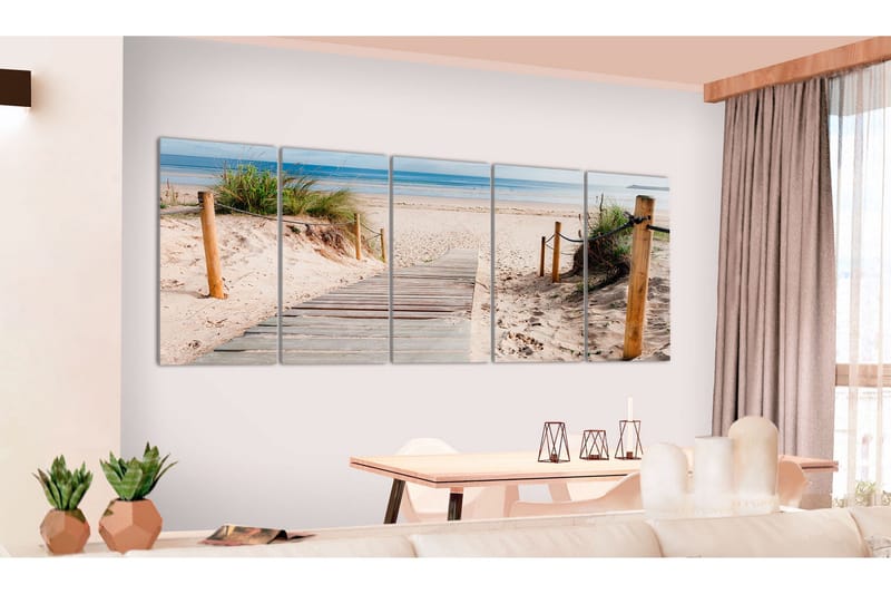 Tavla Beach After Rain 200x80 - Artgeist sp. z o. o. - Inredning & dekor - Tavlor & konst - Canvastavla