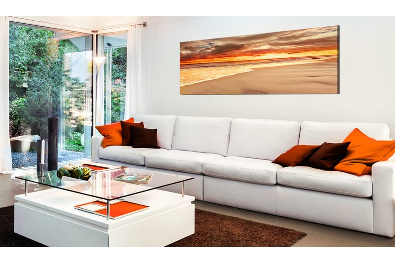 Tavla Beach Beatiful Sunset 120X40 Orange|Flerfärgad - Artgeist sp. z o. o. - Inredning & dekor - Tavlor & konst - Canvastavla