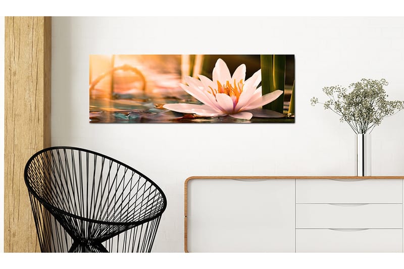 Tavla Beautiful Lotus 150x50 - Artgeist sp. z o. o. - Inredning & dekor - Tavlor & konst - Canvastavla