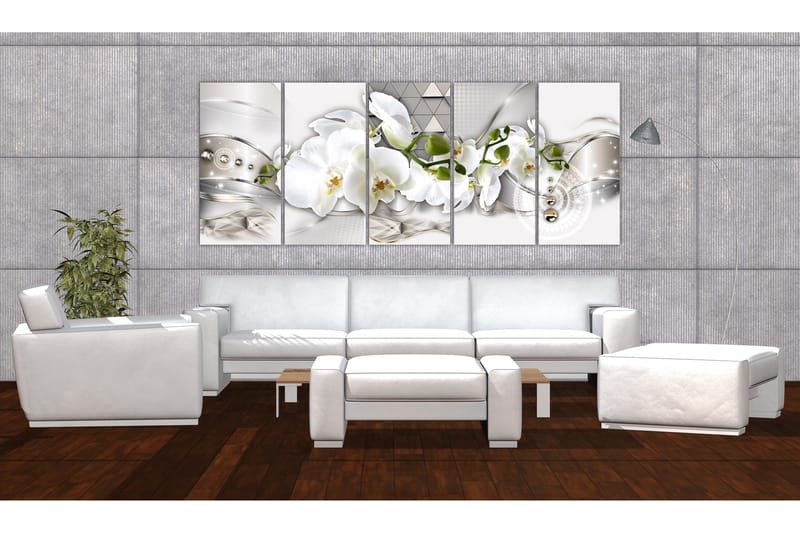 Tavla Beautiful Orchises 225x90 - Artgeist sp. z o. o. - Inredning & dekor - Tavlor & konst - Canvastavla