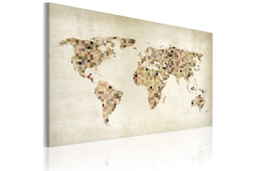 Tavla Beige Nyanser Av Världen 90X60 Flerfärgad|Beige