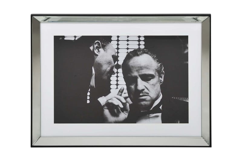 Tavla Belarbo Gudfadern 89X67 - Spegelglas/Silver<br>/Svart/Vit - Inredning & dekor - Tavlor & konst - Canvastavla