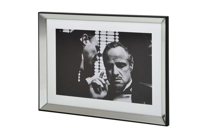 Tavla Belarbo Gudfadern 89X67 - Spegelglas/Silver<br>/Svart/Vit - Inredning & dekor - Tavlor & konst - Canvastavla