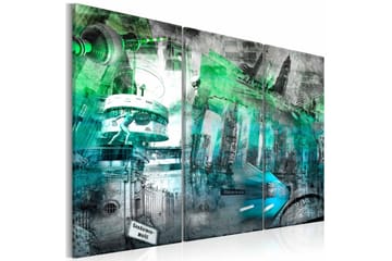 TAVLA Berlin arkitektur (grön) 90x60