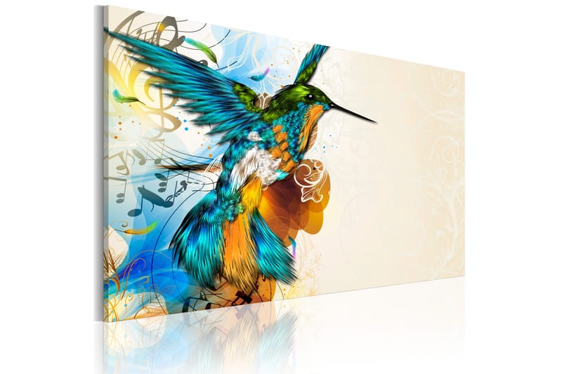 Tavla Bird'S Music 60X40 Flerfärgad - Artgeist sp. z o. o. - Inredning & dekor - Tavlor & konst - Canvastavla
