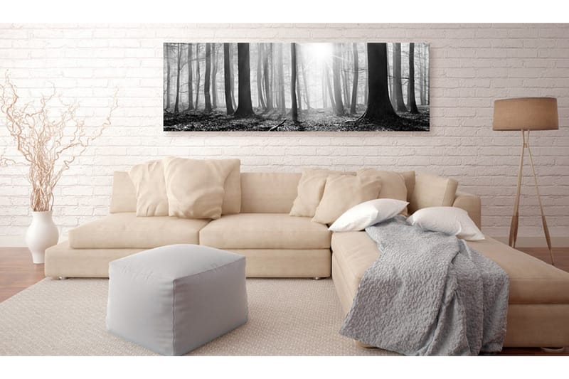 Tavla Black and White Forest 120x40 - Artgeist sp. z o. o. - Inredning & dekor - Tavlor & konst - Canvastavla