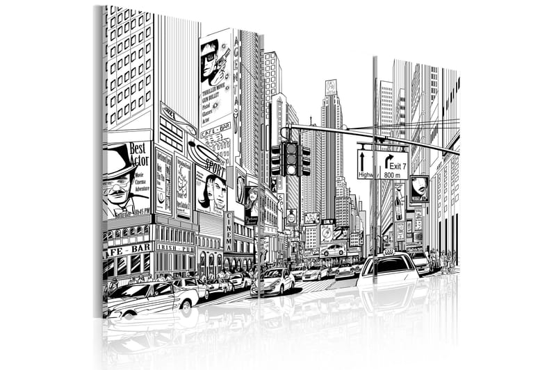 Tavla Black & White Comic Style 120x80, Artgeist sp. z o. o.