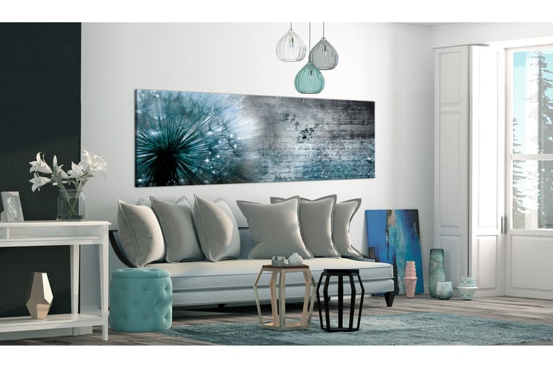 Tavla Blue Dandelion 120x40 - Artgeist sp. z o. o. - Inredning & dekor - Tavlor & konst - Canvastavla