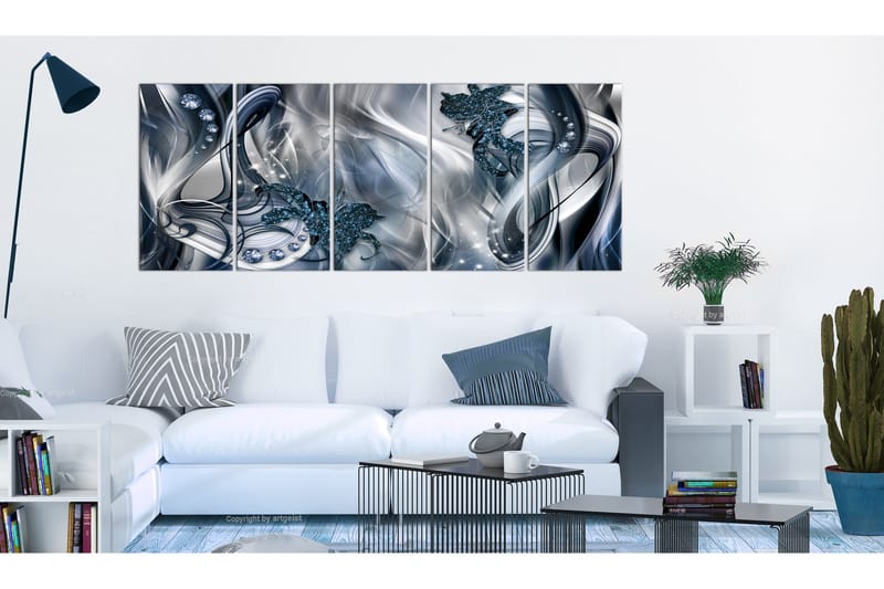 Tavla Blue Glow 200X80 Blå - Artgeist sp. z o. o. - Inredning & dekor - Tavlor & konst - Canvastavla
