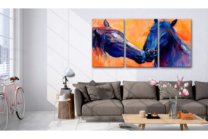 Tavla Blue Horses 60x30, Artgeist sp. z o. o.