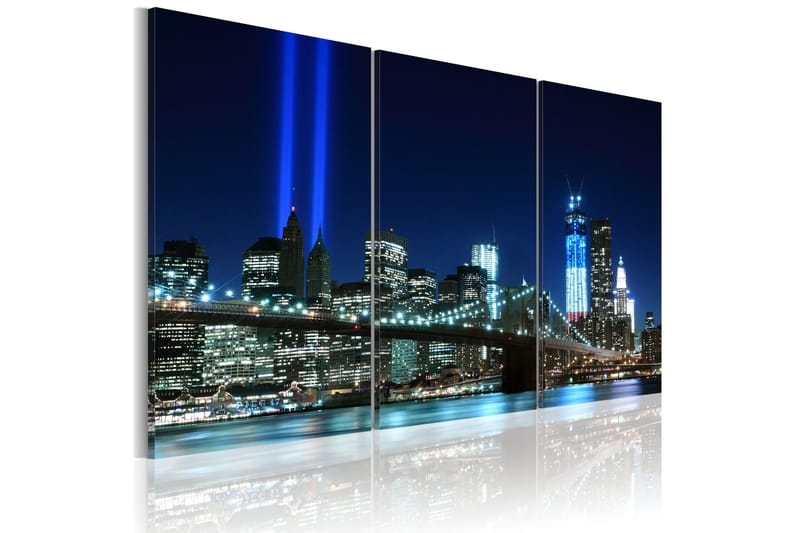 Tavla Blue lights in New York 90x60, Artgeist sp. z o. o.