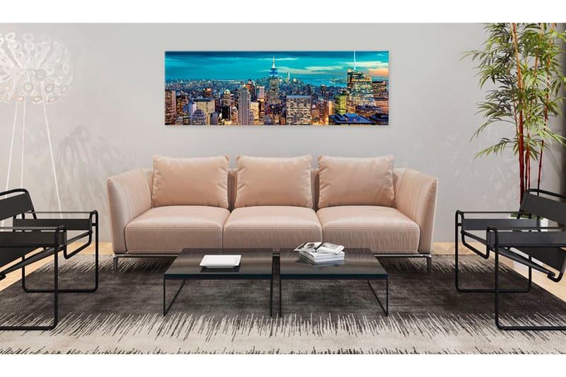 Tavla Blue Metropolis 135x45 - Artgeist sp. z o. o. - Inredning & dekor - Tavlor & konst - Canvastavla