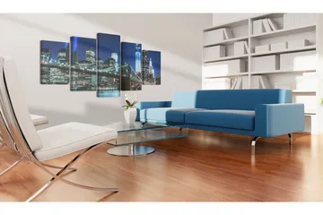 Tavla Blue Nyc 100x50 - Artgeist sp. z o. o. - Inredning & dekor - Tavlor & konst - Canvastavla
