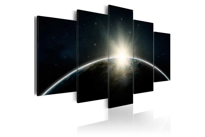 Tavla Blue Planet Earth 200X100 Vit|Svart, Artgeist sp. z o. o.