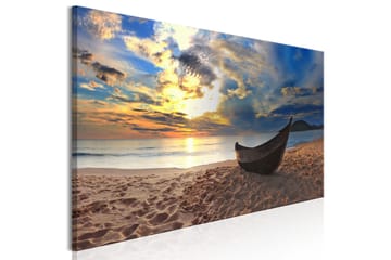 Tavla Boat on the Beach (1 Part) Narrow 135x45 - Inredning & dekor - Tavlor & konst - Canvastavla