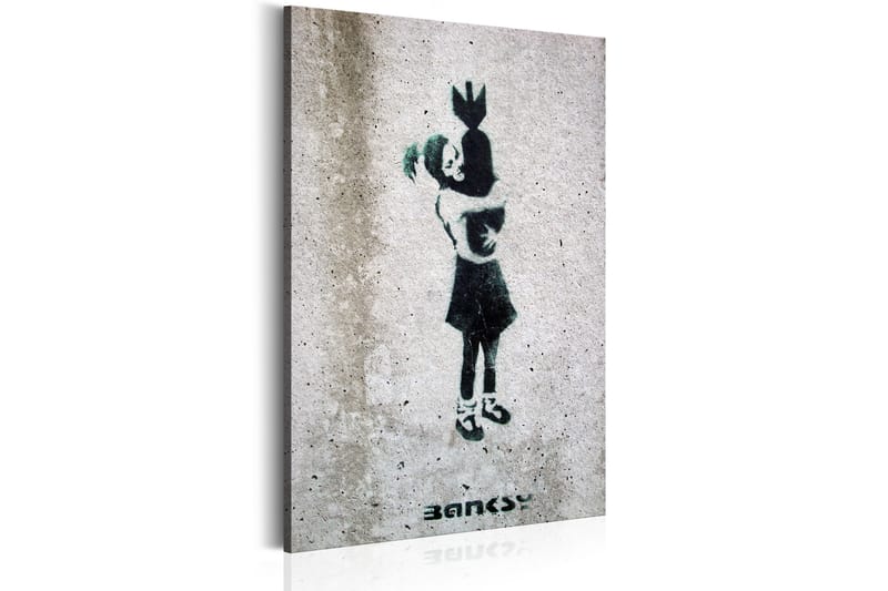 TAVLA Bomb Hugger by Banksy 80x120 - Artgeist sp. z o. o. - Canvastavla