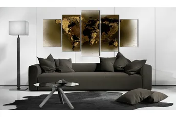 Tavla Brass Continents 100x50 - Artgeist sp. z o. o. - Inredning & dekor - Tavlor & konst - Canvastavla