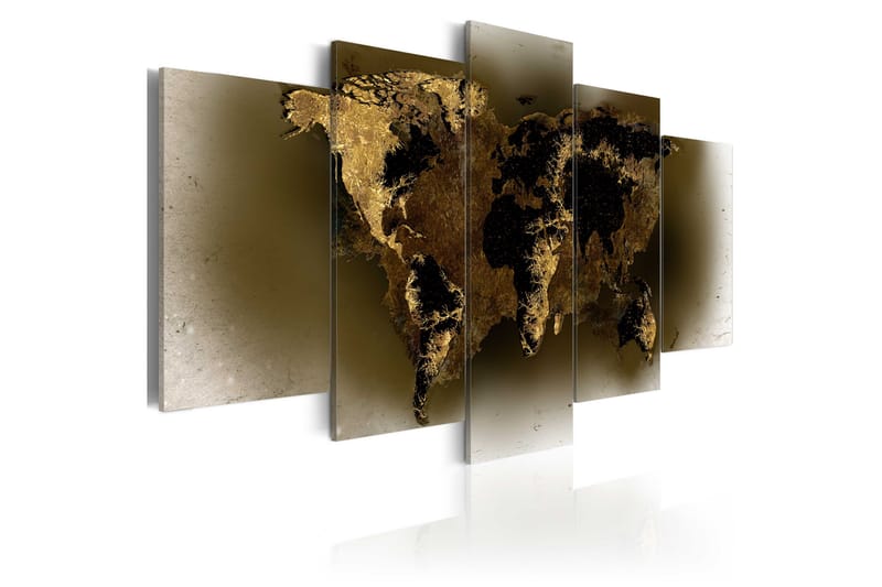Tavla Brass Continents 200X100 Beige|Vit - Artgeist sp. z o. o. - Inredning & dekor - Tavlor & konst - Canvastavla