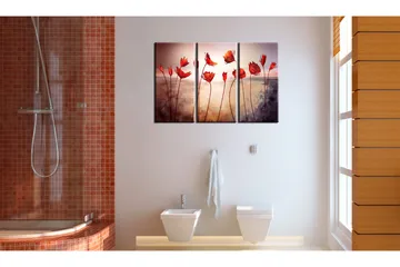Tavla Bright red poppies 90x60 - Artgeist sp. z o. o. - Inredning & dekor - Tavlor & konst - Canvastavla
