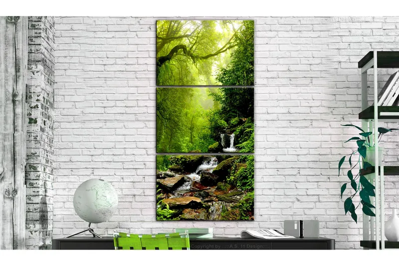 Tavla Brook Among Trees 60x120 - Artgeist sp. z o. o. - Inredning & dekor - Tavlor & konst - Canvastavla