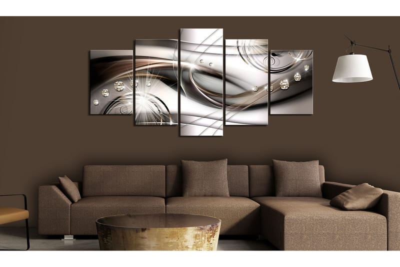 Tavla Brown Glitter 100X50 Vit - Artgeist sp. z o. o. - Inredning & dekor - Tavlor & konst - Canvastavla