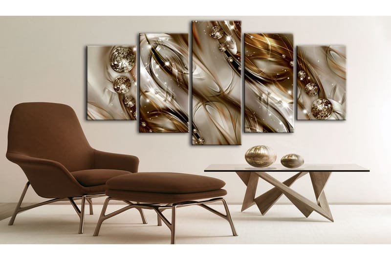 Tavla Brown Tide 100X50 Vit - Artgeist sp. z o. o. - Inredning & dekor - Tavlor & konst - Canvastavla