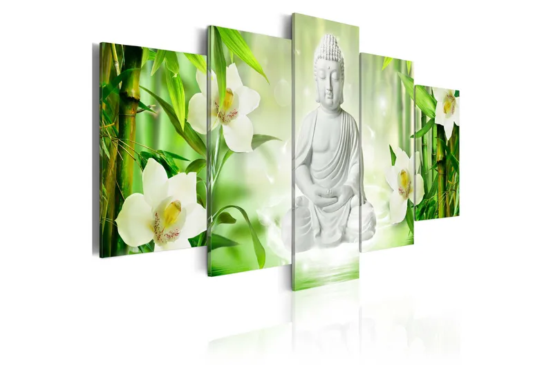 Tavla Buddha And Jasmine 100x50, Artgeist sp. z o. o.