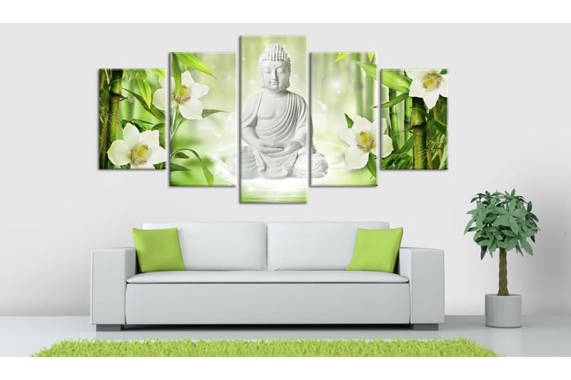 Tavla Buddha And Jasmine 200x100 - Artgeist sp. z o. o. - Inredning & dekor - Tavlor & konst - Canvastavla