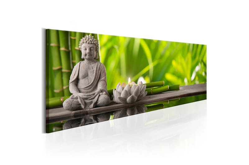 Tavla Buddha Meditation 120X40 Grå - Artgeist sp. z o. o. - Inredning & dekor - Tavlor & konst - Canvastavla