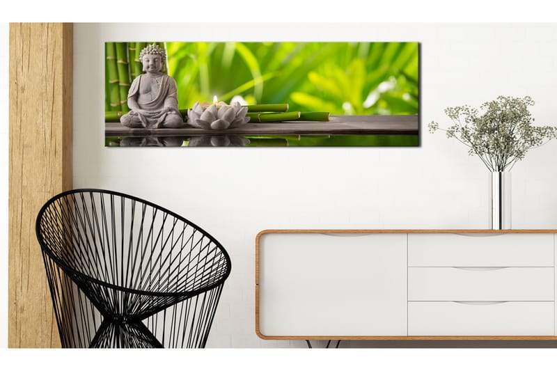 Tavla Buddha Meditation 135X45 Grå - Artgeist sp. z o. o. - Inredning & dekor - Tavlor & konst - Canvastavla