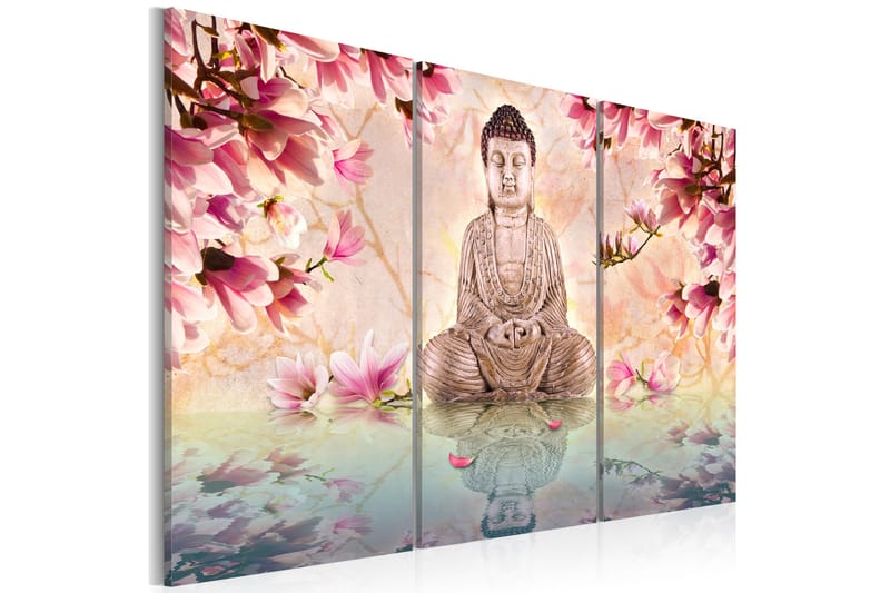 Tavla Buddha Meditation 60X40 Rosa|Flerfärgad - Artgeist sp. z o. o. - Canvastavla
