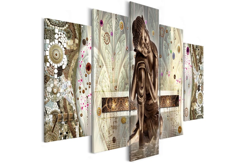 Tavla Buddha's Dream 5 Parts Wide 200x100, Artgeist sp. z o. o.