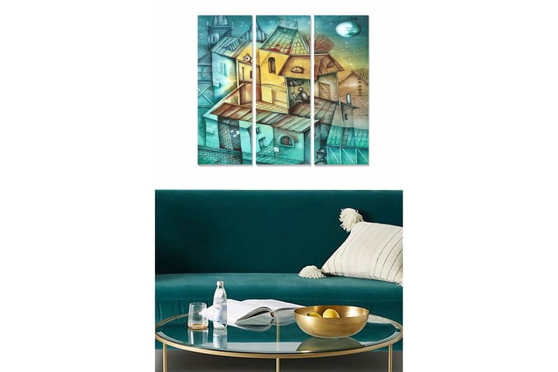 Tavla Building 3-Pack Flerfärgad 20X50 - 20x50 cm - Inredning & dekor - Tavlor & konst - Canvastavla